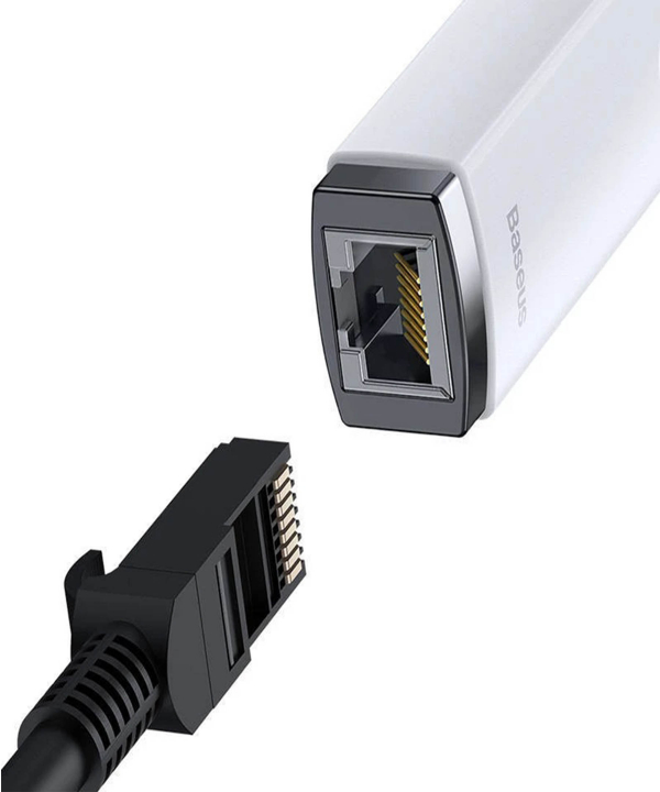 مبدل یواس‌بی به پورت شبکه بیسوس Baseus Ethernet Adapter USB to RJ45 LAN Port WKQX000113