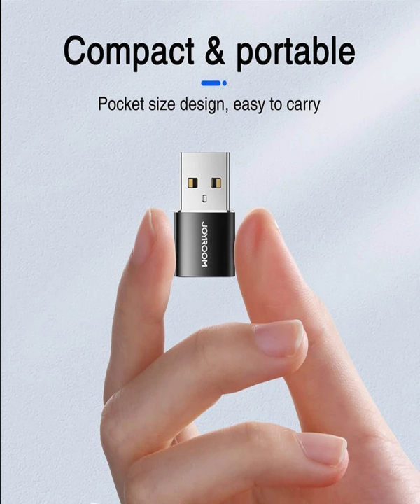 مبدل یو اس بی به تایپ سی جویروم Joyroom USB male to Type-C female adapter-2pcs S-H152