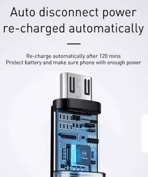 کابل شارژ سریع میکرویواس‌بی 1.5 متری مک‌دودو Mcdodo Cabel micro USB auto disconnect 3A CA-6201