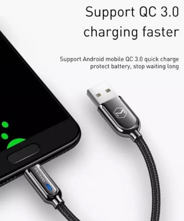 کابل شارژ سریع میکرویواس‌بی 1.5 متری مک‌دودو Mcdodo Cabel micro USB auto disconnect 3A CA-6201