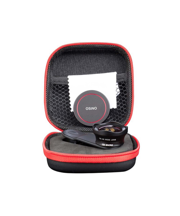 لنز موبایل واید و ماکرو Osino HD 4K Wide Lens & 12X Macro Lens