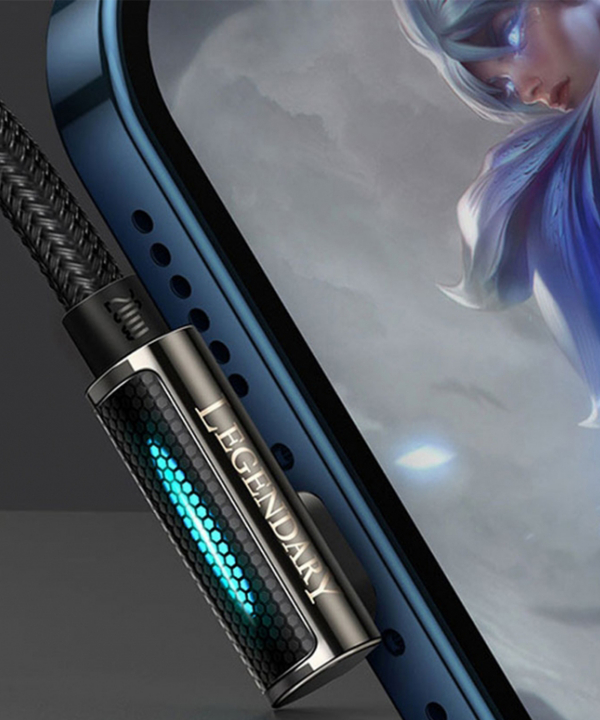 کابل شارژ لایتنینگ به تایپ سی 20 وات 1 متری بیسوس Baseus Legend Mobile Game Elbow Cable CATLCS-01