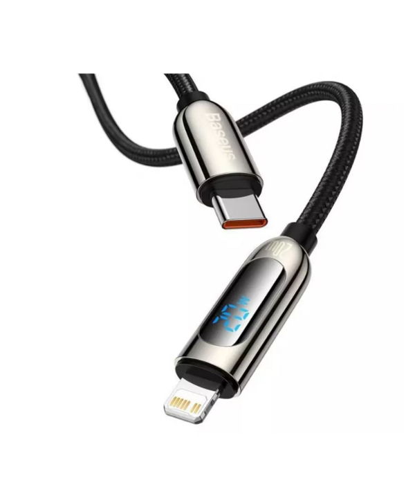 کابل شارژ لایتنینگ به تایپ سی 20 وات بیسوس Baseus Display Fast Charging Data Cable 1m CATLSK-01