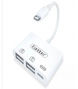 مبدل لایتنینگ به لایتنینگ و دو درگاه OTG ارلدام Earldom OT44 Lightning To Double OTG and Lighting Converter