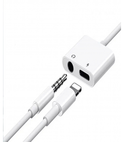 مبدل لایتنینگ با قابلیت اتصال همزمان شارژر و هندزفری Joyroom Lightning to 3.5mm+Lightning S-Y105