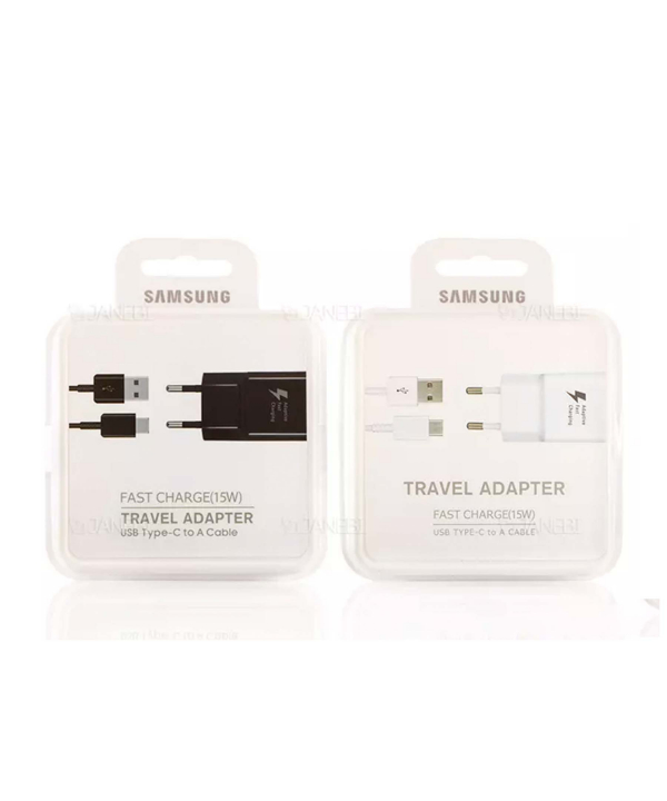 شارژر و کابل تایپ سی اصلی سامسونگ Samsung Fast Charging With Type-C Cable 15W