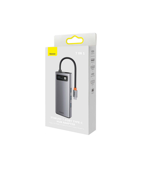 هاب تایپ‌سی 7 پورت بیسوس Baseus WKWG040013 7-in-1 Multifunctional Type-C HUB