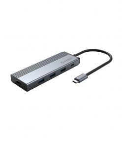 هاب آداپتور تایپ سی اوریکو ORICO 5SXH-GY Type-C five-in-one multifunctional dock
