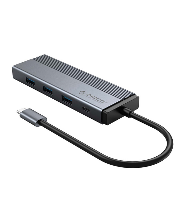 هاب آداپتور تایپ سی اوریکو ORICO 5SXH-GY Type-C five-in-one multifunctional dock