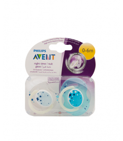 پستانک ارتودنسی نایت تایم اونت Avent مدل SCF176/68