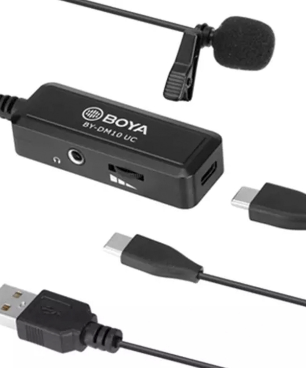 میکروفون با سیم یقه ای بویا BOYA BY-DM10 UC Microphone with Lightning and USB Type-A Cables