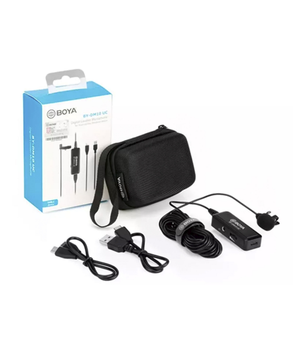 میکروفون با سیم یقه ای بویا BOYA BY-DM10 UC Microphone with Lightning and USB Type-A Cables