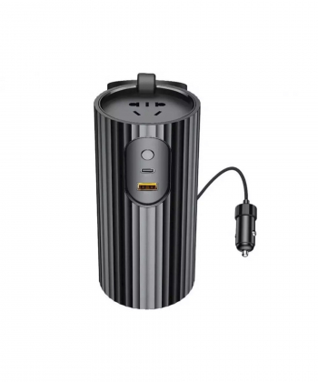 اینورتر خودرو 110 وات و شارژر فندکی فست شارژ تایپ سی ماشین راک RCC0158