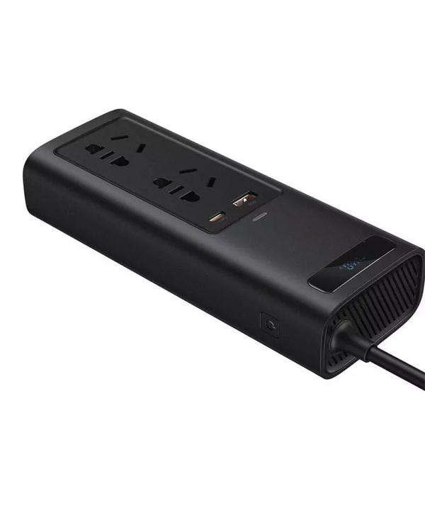 اینورتر و شارژر فندکی فست شارژ ماشین تایپ سی و یو اس بی بیسوس CRNBQ-A01