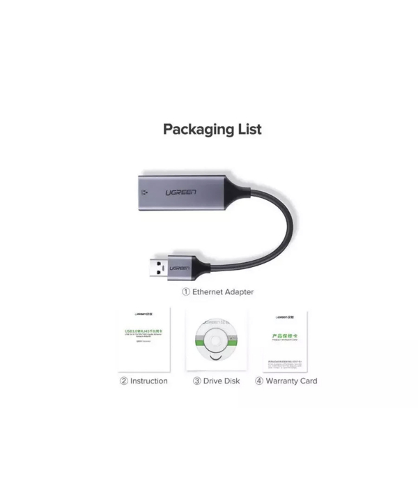 تبدیل USB 3.0 به LAN یوگرین Ugreen CM209 50922 USB 3.0 To Ethernet