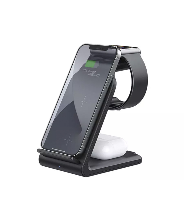 شارژر بی سیم رومیزی مغناطیسی 15 وات رسی Recci RCW-16 4 in 1 magnetic wireless charging