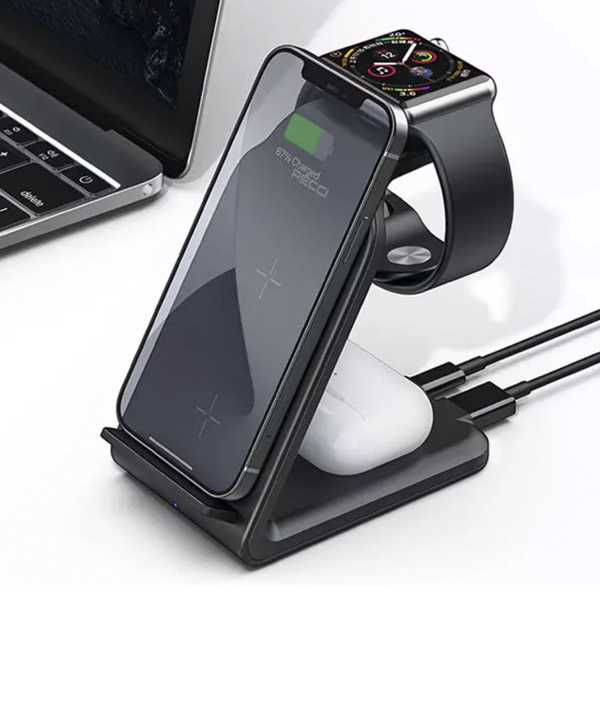 شارژر بی سیم رومیزی مغناطیسی 15 وات رسی Recci RCW-16 4 in 1 magnetic wireless charging