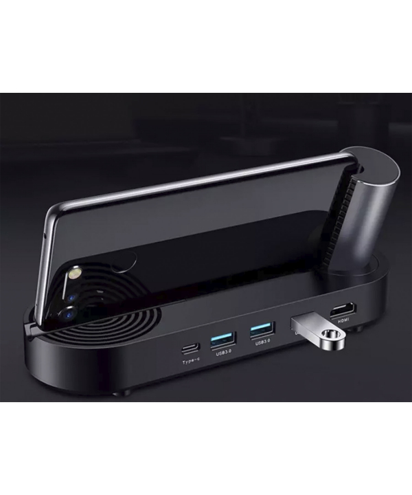 داک شارژ تایپ سی چند کاره راک Rock Cloud-on Type-C Docking Station RCB0652