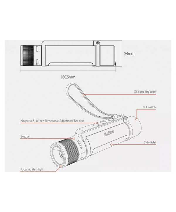 چراغ قوه و پاوربانک 6 کاره شیائومی Xiaomi NE20030 NexTool Outdoor 6 in 1 Thunder Flashlight
