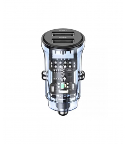 شارژر فندکی فست شارژ ماشین یو اس بی طرح شفاف یوسامز US-CC162 C31