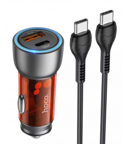شارژر فندکی فست شارژ ماشین تایپ سی 43 وات هوکو NZ8