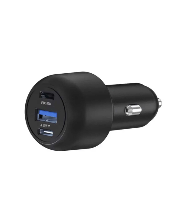 شارژر فندکی 130 وات همراه با کابل دو سر تایپ سی 90 سانتی متری پاورولوژی Powerology Ultra Quick Car Charger PCCSR007-C