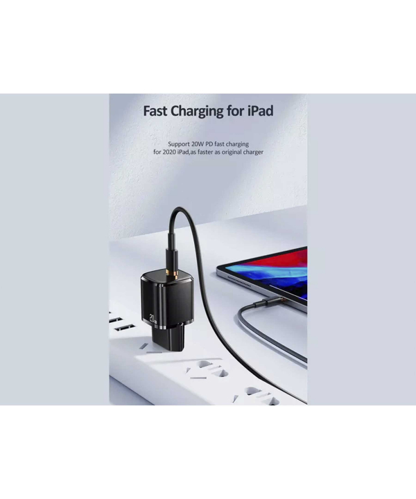 شارژر دیواری تایپ سی 20 وات یوسامز USAMZ 20W Single Port Mini PD Fast Charger (EU) US-CC124 T36