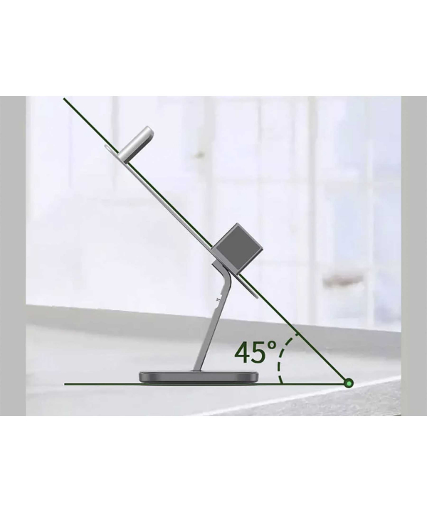 شارژر بی سیم رومیزی 30 وات و پایه نگهدارنده ایرپاد مکس، ایرپاد و آیفون ویوو WiWU M15 Hubble Stand Wireless Charger