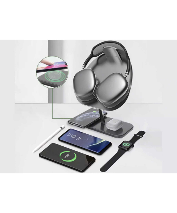 شارژر بی سیم رومیزی 30 وات و پایه نگهدارنده ایرپاد مکس، ایرپاد و آیفون ویوو WiWU M15 Hubble Stand Wireless Charger