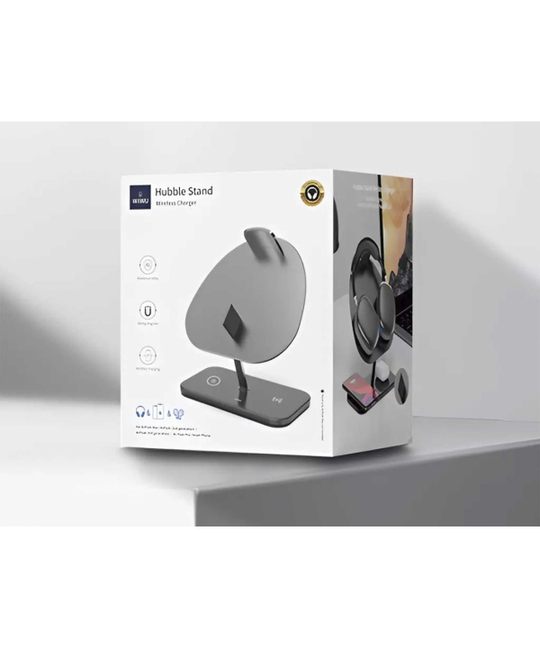 شارژر بی سیم رومیزی 30 وات و پایه نگهدارنده ایرپاد مکس، ایرپاد و آیفون ویوو WiWU M15 Hubble Stand Wireless Charger