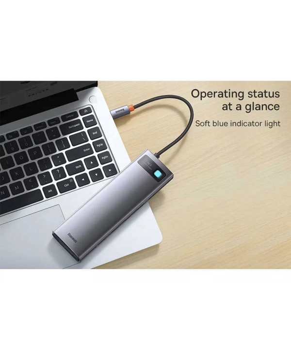 هاب 12 پورت بیسوس Baseus Metal Gleam Multifunctional Type-C 100W WKWG020213