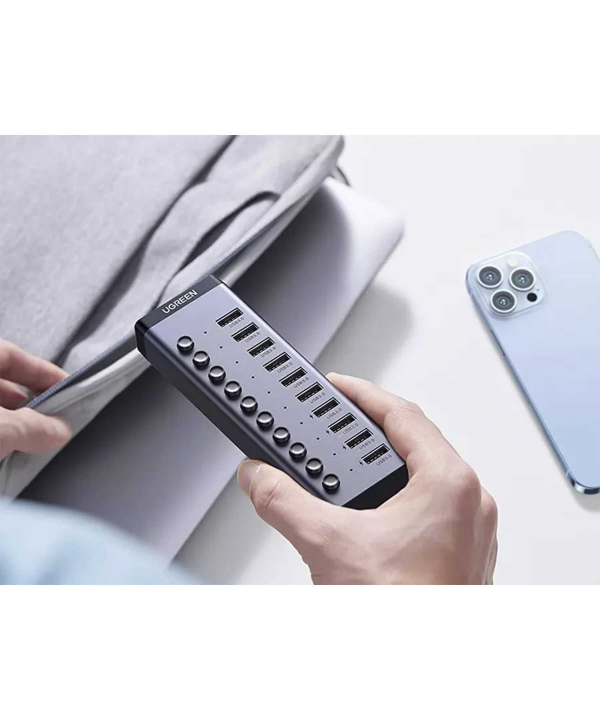 هاب 10 پورت USB 3.0 یوگرین Ugreen CM482 30779 10 Ports USB 3.0