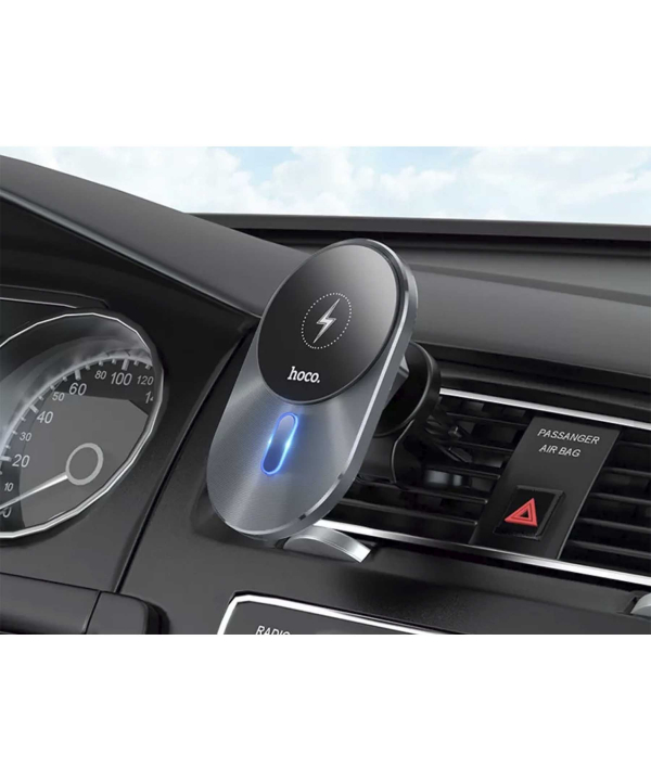 نگهدارنده مغناطیسی و شارژر وایرلس خودرو هوکو HOCO Magic magnetic wireless fast charging car holder CA91