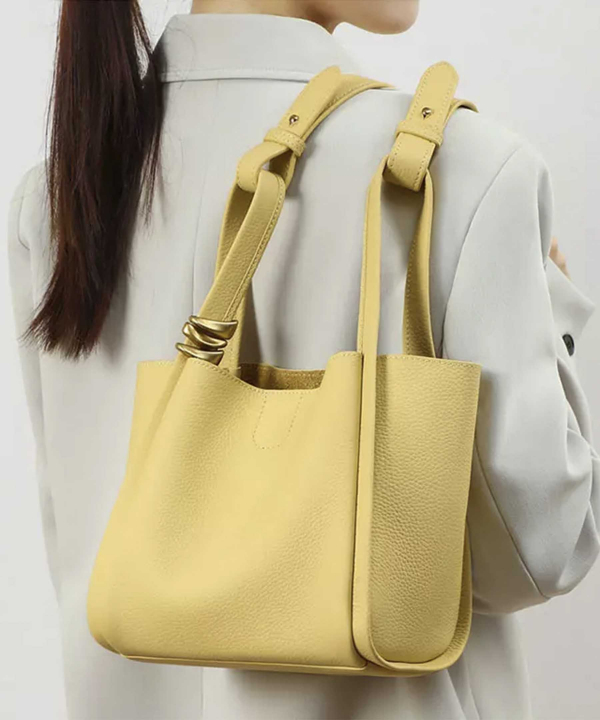 کیف دوشی زنانه چرم با ظرفیت بزرگ women's bag bucket bag autumn and winter single shoulder 4167