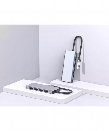 هاب 5 در 1 تایپ  سی رسی Recci RH06 5-in-1 Type-C to 4×USB 3.0 and microUSB Hub