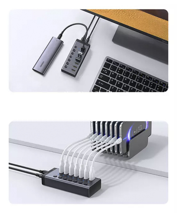 هاب 7 پورت USB 3.0 یوگرین Ugreen CM481 30778 7 Ports USB 3.0