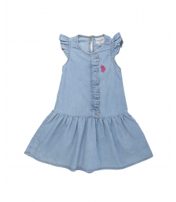 پیراهن دخترانه یو اس پولو کیدز US Polo Kids کد 6014A7