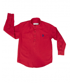 پیراهن لینن پسرانه یو اس پولو کیدز US Polo Kids کد 3105A1