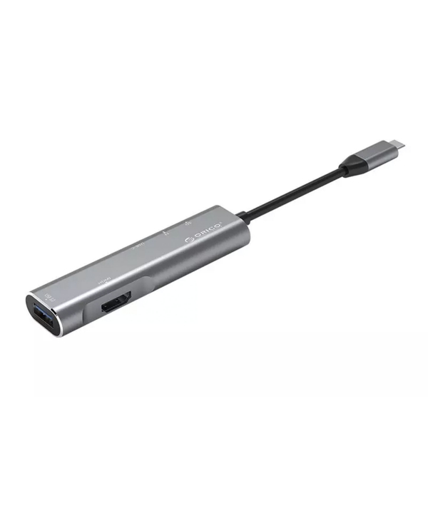 هاب Type-C آلومینیومی‌ اوریکو ORICO CLH-W3 Type-C to HDMI/USB-A/TF/SD Card Adapter Hub