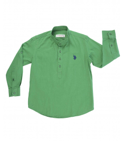 پیراهن لینن پسرانه یو اس پولو کیدز US Polo Kids کد 3105A1