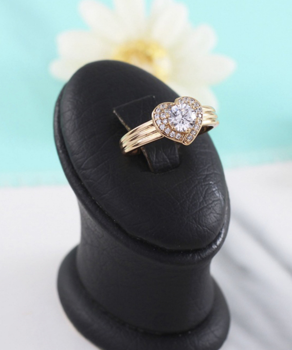 انگشتر سولیتر زنانه ژوپینگ Xuping مدل قلب کد AAE-390