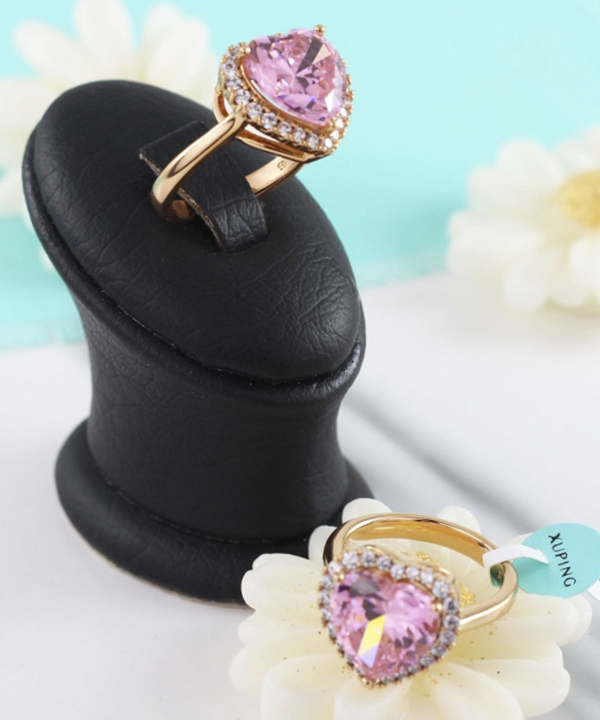انگشتر سولیتر زنانه ژوپینگ Xuping مدل قلب کد AAE-395