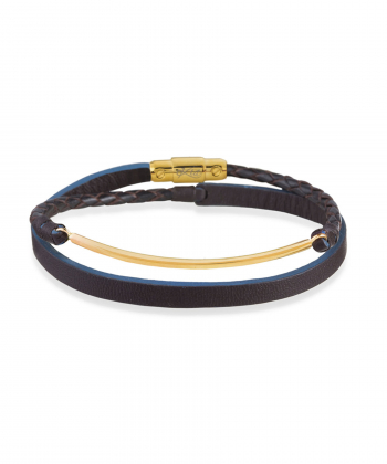 دستبند چرمی پروفیل تو خالی کیا گالری Kia Gallery کد BMOH013