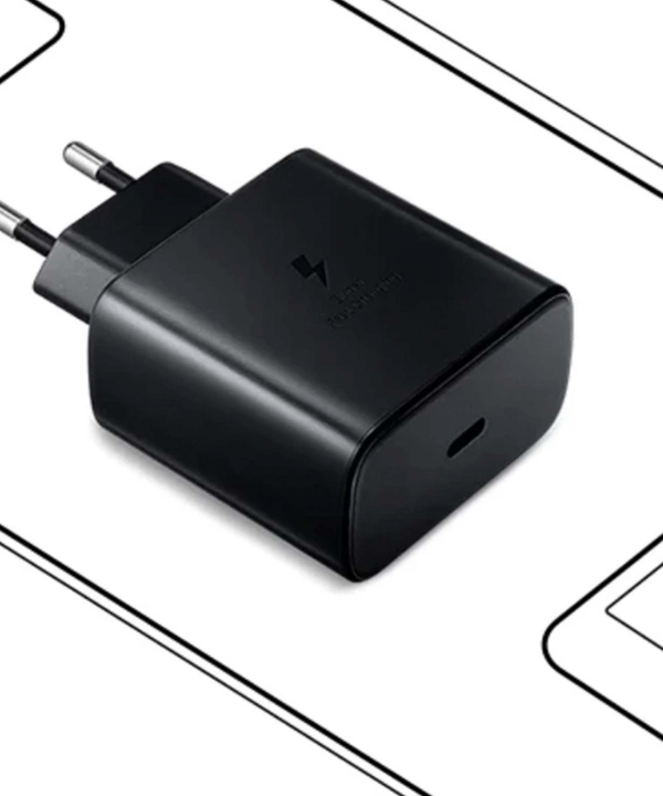شارژر 45W سه پین سامسونگ مدل EP-T4510 به همراه کابل تبدیل Type-C to Type-C با گارانتی 6 ماهه شرکتی