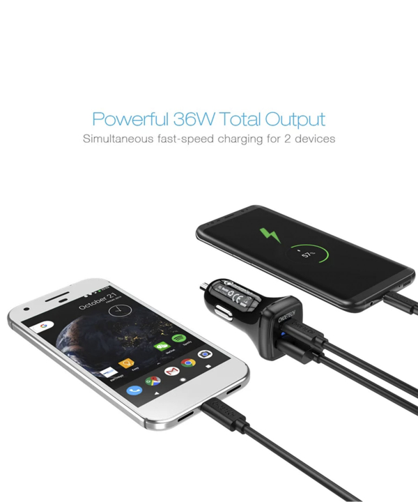 شارژر فندکی شارژ سریع QC3.0 + PD18W چویتک Choetech مدل TC0005