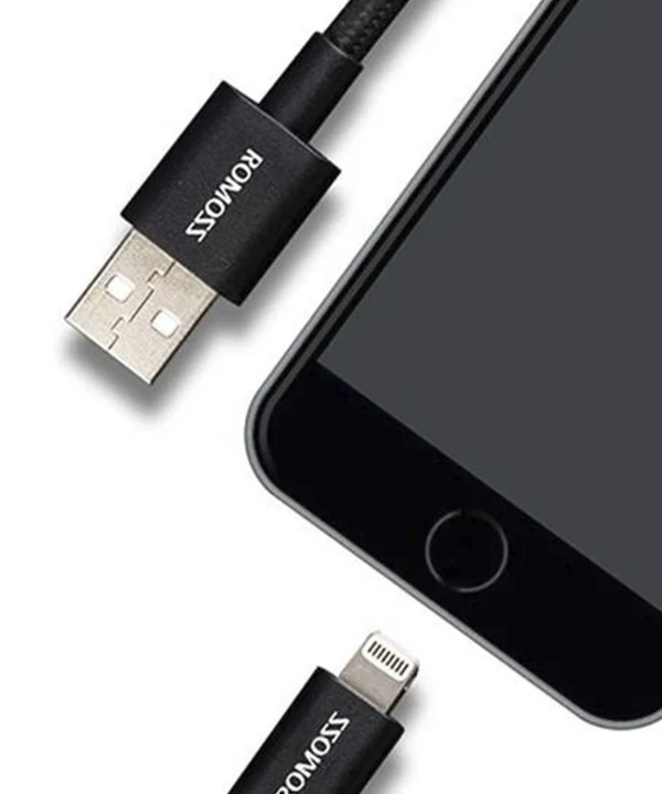 کابل 2.4 آمپر 3 متری USB به لایتنینگ روموس Romoss مدل CB13ns