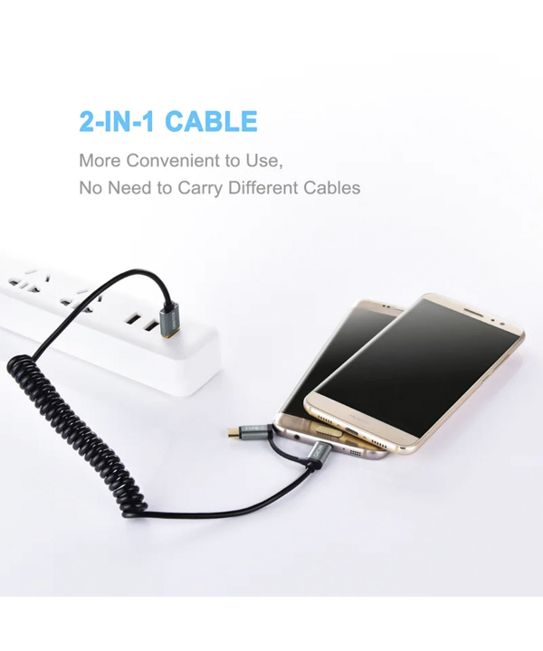 کابل 3 آمپر 2 در 1 USB Type C + Micro USB چویتک Choetech مدل XAC-0012