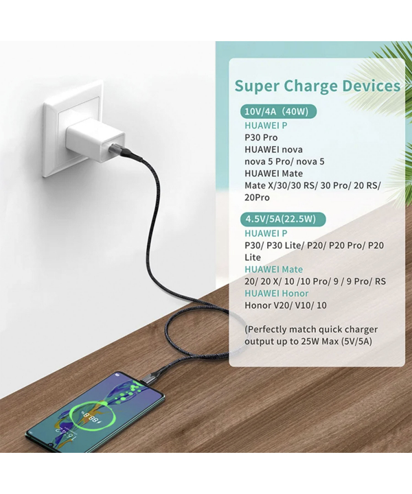کابل 25 وات 5 آمپر USB A به USB C چویتک Choetech مدل AC0013