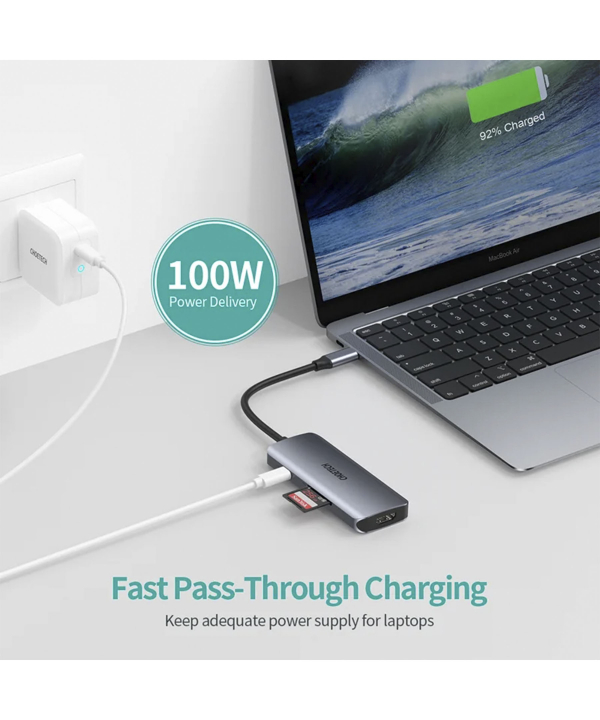 هاب 7پورت USB-C به HDMI چویتک Choetech مدل HUB-M19