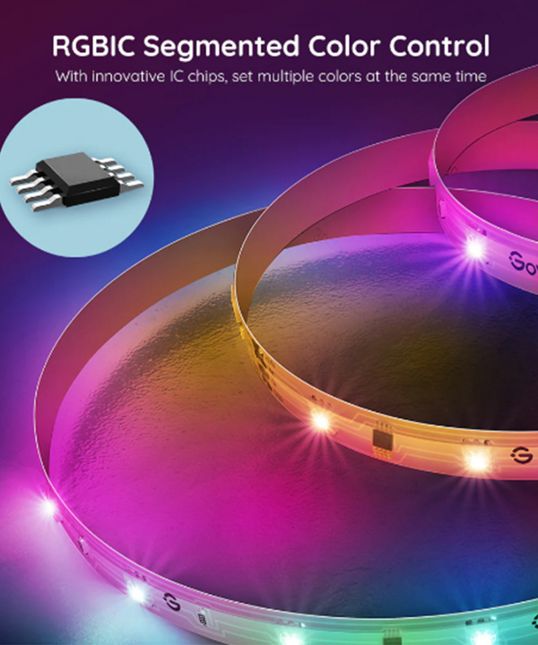 ریسه هوشمند 5 متری گووی Goveeمدل RGBIC Basic Wi-Fi+Bluetooth LED Strip H618A